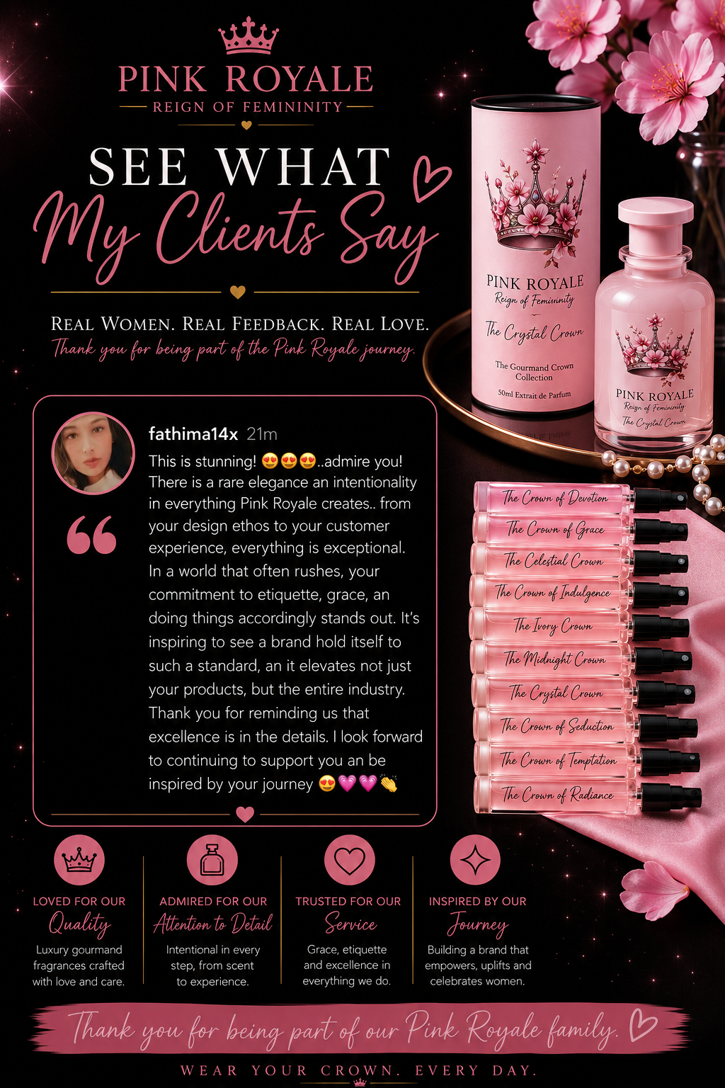 Pink Royale client words