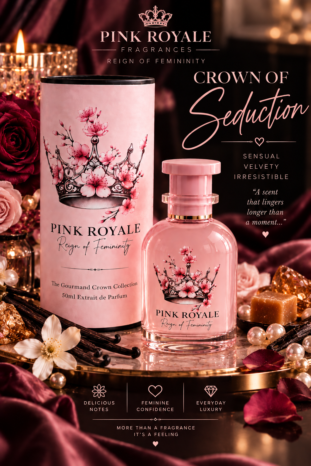 The Crown of Seduction perfume packaging