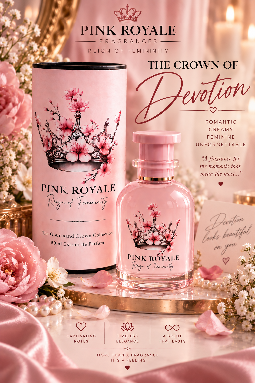 The Crown of Devotion perfume packaging